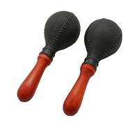 2 Pièces Maracas Instrument Percussion Bébé Jouet Musical Plastique Poignée Bois Adaptés au Développement Rythme Enfants Animation Sociale Fête