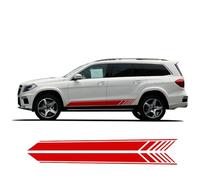 2 pièces Marchepieds latéraux pour Benz ML Class W166 W164 W163 ML320 ML350,Extensions de Jupe latérale,Barre de Protection en Aluminium,Accessoires de décoration de Voiture,B-Red