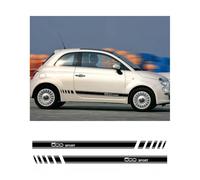 2 pièces Marchepieds latéraux pour Fiat Abarth 500 595,Extensions de Jupe latérale,Barre de Protection en Aluminium,Accessoires de décoration de Voiture