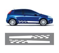 2 pièces Marchepieds latéraux pour Fiat Punto 500 Abarth 595,Extensions de Jupe latérale,Barre de Protection en Aluminium,Accessoires de décoration de Voiture,B-White