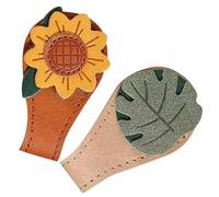2 Pièces Marque-page Magnétique Rétro à Fleurs, Cuir Pu