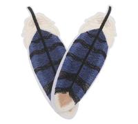 2 Pièces Marque-page Plume Brodé Bleu en Polyester | Format Portable, Maintien Antidérapant, Protège les Pages des Plis, Style Vintage Artistique pour Lecteurs
