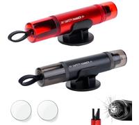 2 Pièces Marteau de Sécurité pour Voiture, Brise Vitre Voiture 2 en 1, Coupe-Ceinture et Brise-vitre, Brise-vitre de Voiture, pour Voiture Outil d'Évasion d'urgence - (Noir + Rouge)