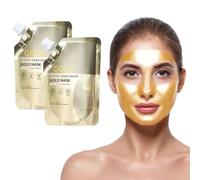 2 pièces Masque Anti-âge Or et Rétinol, Masque Doré pour le Visage avec Peptides de Venin de Serpent et Rétinol pour Hydratation, Raffermissement et Réduction des Ridules