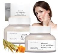 2 Pièces Masque au Riz Visage 150g, Joseon Masque Riz, Ground Rice and Honey Glow Mask, Masque Visage Crème de Riz Coréen, Masque Réparateur/Hydratant/Raffermissant/Nourrissant/Beauté