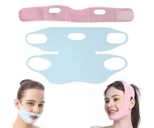 2 Pièces Masque De Levage En Forme De V, Personnalité Créative, Bandage De Soulèvement Du Visage Pour Hommes Et Femmes, Outils Réutilisables, De Mise En Forme Et De Beauté.