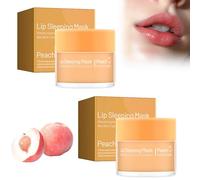 2 Pièces Masque Pour les Levres, Soin pour les Lèvres, Lip Sleeping Mask, Masque de Nuit pour les Lèvres, Exfoliation, Nourrissante, Pour Réduire les Ridules, Améliorer les Rides, 4