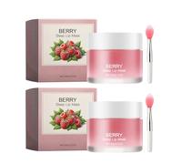 2 Pièces Masque Pour les Levres, Soin pour les Lèvres, Lip Sleeping Mask, Masque de Nuit pour les Lèvres, Exfoliation, Nourrissante, Pour Réduire les Ridules, Améliorer les Rides (Baies)