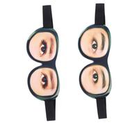 2 Pièces Masque pour Lot de Masques Amusants avec Imprimé Yeux Cache Œil Doux Réglable pour Voyage