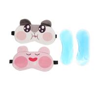 2 Pièces Masque Yeux de Dessin Animé, Masque Oculaire Glacé Souple | Coton et Pvc Ice Pack, Portable pour Sommeil et Repos, Aide à Bloquer la Lumière