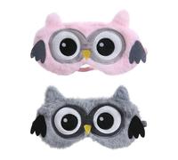 2 Pièces Masques Pour Les Yeux De Hibou De Dessin Animé, Masques Pour Les Yeux Mignons, Masques Pour Les Yeux En Peluche Drôles, Masques Pour Les Yeux Occultants Pour Le Sommeil