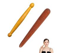 2 Pièces Massage Bâton en Bois, Outil Thaïlandais de Santé de Réflexologie en Bois, Outil de Point D'acupuncture, Stylo d'Acupression pour Visage, Cou, Corps Gua Sha