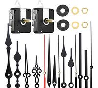 2 Pièces Mécanisme d'Horloge Mécanisme de Mouvement d'Horloge à Couple Élevé avec Remplacement de Pièces de Rechange d'Horloge Bricolage de 5 Paires de Mains Différentes (, 28 mm/ 1.1 Pouces)