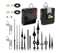 2 Pièces Mécanisme d'Horloge, Mécanisme de Mouvement d'Horloge Murale à Quartz avec 5 Paires différentes Horloge Aiguilles, Moteurs et Aiguilles d'Horloge Murale Silencieux DIY Rechange (2 Pièces)