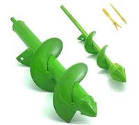 2 Pièces Mèche Jardin Tarière Ø 80 et Ø 40 mm, Tariere pour Perceuse avec Tête en Spirale Robuste, Tariere Electrique Outil de Plantation pour Faire Rapidement Trou et Planter des Fleurs Arbres