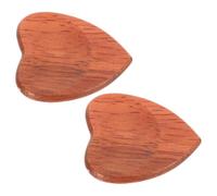 2 Pièces Médiator de Guitare en Bois Massif Cœur, pour Folk | Bords Lisses, Surface Douce, Prise Confortable, Studio et Scène, pour Cordes Électriques et Apprentis