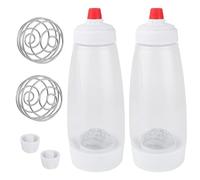2 Pièces Mélange Bouteille Pâte, Shaker Crepes Avec Boule de Mélange, Plastique Bouteilles à Presser avec Mélangeur à Boule, Distributeur Pate a Crepe 1000ML, pour Crêpes,Gaufres,Muffin,Cupcakes