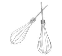 2 Pièces Mélangeur Manuel en Acier Inoxydable | Pièce de Remplacement, Usage Simple, pour Crème Fouettée et Pâte, Finition Argenté, la Cuisine