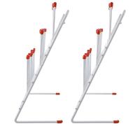2 Pièces Métal Égouttoir de Laboratoire à 24 Chevilles pour Verrerie | Séchage Vertical, Circulation D’air Améliorée, Emplacements Modulaires, Pieds Stables, Réduit L’humidité Déversements