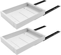 2 pièces métalliques Kit de tiroirs coulissants 30cm blanc