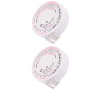 2 Pièces Mètre Ruban pour Mesurer le Tour de Taille 1,5m Imc Rond | Double Échelle Lisible en Centimètres et Pouces, Plastique ABS Blanc, Format Portable pour Suivi Fitness à Domicile