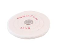 2 Pièces Meule Abrasive en Tissu Blanc pour Bijoux et Métal, 6 | Retrait de Rouille et Peinture, Finition et Biseautage, Accessoire pour Touret à Polir