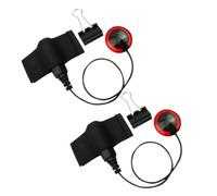 2 Pièces Micro de Rosace de Guitare sans Trou ABS Noir, Prise 6,35 | Clip de Fixation et Câble Inclus, Raccord Direct, pour Guitare et Ukulélé, Usage Maison École