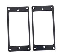 2 pièces micros Humbucker, anneau de montage de guitare Humbucker en métal plat anneau de cadre de guitare électrique de remplacement pour basse de précision (Noire)