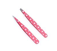 2 Pièces Mignon Acier Inoxydable Sourcil Bigoudi Nouveau Léopard Points Pointe Inclinée Épilation Sourcil Femmes Beauté Maquillage Outil