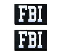 2 Pièces Militaire Spéciale Police F.B.I. SWAT Emblème avec Crochet et Boucle Fermeture pour Sacs à Dos Manteaux Chapeaux Gilet Uniforme Tactiques Militaire Police de Soutien Chien