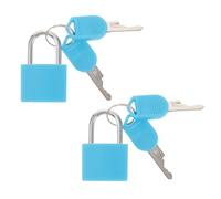 2 Pièces Mini Cadenas avec n Laiton Bleu