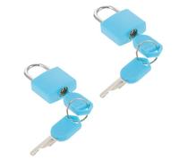 2 Pièces Mini Cadenas de Voyage en Laiton Bleu 20mm avec Clé
