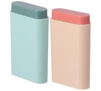 2 Pièces Mini-conteneur pour Médecine Organisateur Pp Vert Compact | Compartiments, Étanchéité, Format Portable et Écoresponsable, Petit et Délicat pour Usage Quotidien