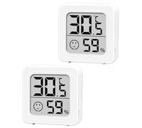 2 pièces Mini LCD Thermomètre Hygromètre Interieur Termometre Maison Convient pour Les Chambres D'enfants, Mini LCD, Les Chambres de Personnes âgées etc