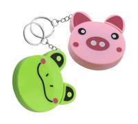 2 Pièces Mini Mètre Ruban Rétractable, Animaux Mignons ABS | Mesure Souple pour Courbes et Petits Objets, Usage Maison ou Cours de Sport, Présent Ludique