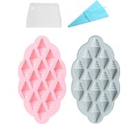 2 pièces Mini moules à fondant pour cake pop, Moule en silicone pour crème glacée Pour décoration de gâteaux, candi, sucre, chocolat, cupcake toppers, travaux manuels en argile polymère
