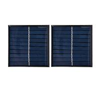 2 Pièces Mini Panneau Solaire 0.7W 5V 0-140mA, 70 X 70mm Panneau Solaire époxy Cellule Solaire Encapsulée Portable pour Panneaux Solaires de Faible Puissance
