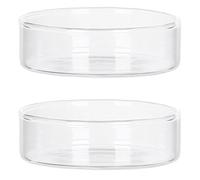 2 Pièces Mini Plat en Verre pour Gâteaux et Truffes, Décor Élégant | Verre Alimentaire, Surface Lisse et Brillante, Design Transparent, pour Buffet, Bars, Mariages et Fêtes
