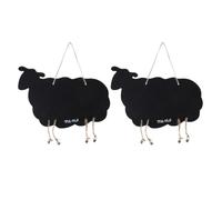 2 Pièces Mini Tableau Noir en Bois Double Face de Mouton | Tableau Mural Suspendu, Ardoise Mémo Décorative Noire, pour Mariages et Plantes