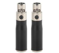2 PIÈCES Mini XLR 3 pôles mâle vers Mini XLR 4 pôles femelle Boîtier en alliage de zinc Connecteur adaptateur audio