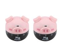 2 Pièces Minuterie de Cuisine Joli Cochon Minuterie de Cuisson 55 Minutes Minuterie D'animal Mignon Mini Minuterie de Cuisine pour Ustensile de Cuisine Outil de Synchronisation