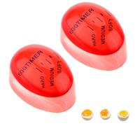 2 Pièces Minuteur à œufs Changeant de Couleur, Dur/Moyen/Doux Minuteur Oeuf Réutilisable, Egg Timer, Horloge à œufs en Résine, Minuterie D'oeufs Cuisine pour la Maison, L'École, Le Restaurant