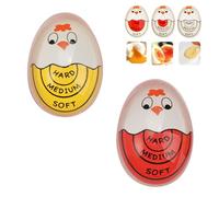 2 Pièces Minuteur pour Oeuf,Minuteur D'oeufs en Résine,Couleur Changeante Oeuf Minuteur,Minuteur Oeuf Réutilisable,Thermique Egg Timer, Dur Minuteur à œufs Changeant de Couleur Bouillir Doux,Moyen ou
