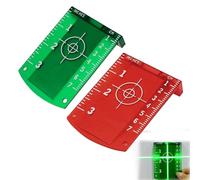 2 Pièces Mire Laser,Cible Laser Magnétique,Lazer Et Lignes Croisées,Support Magnétique Niveau Laser,Planche De Visée Pour Niveau Laser Et Outils De Mesure,10*7cm,Pour Alignement Et Mesure(Verte,Rouge)