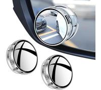 2 Pièces Miroir Angle Mort pour Maserati MC20 Cielo 2022 2023 2024 2025 2026, Miroir de Sécurité Grand Angle Ajustable Rotation 360° Rétroviseur Haute Définition,Silver