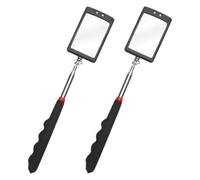 2 Pièces Miroir Télescopique LED D’inspection, Acier Inoxydable | Tête Flexible Orientable, Poignée Ergonomique, pour Moteurs, Tuyaux et Gaines, sans Démontage