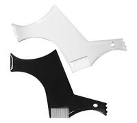 2 Pièces Modèle De Style Barbe, Outils Auxiliaires De La Barbe, Outils De Mise En Forme De La Barbe, Moule À Barbe En Plastique.