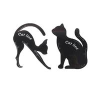 2 pièces modèle d'eye-liner pour chat matériau PVC de qualité supérieure applicateurs de maquillage pour les yeux fumés outil pochoir guide d'eye-liner en forme chat pour débutant en ma