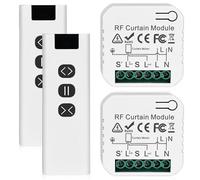 2 Pièces Module Volet Roulant Sans Fil, Kit de Commande Volet Roulant Avec Télécommande RF Et Module Récepteur, Interrupteur Volets Roulants Connecté Pour Stores, Électriques Et Auvents