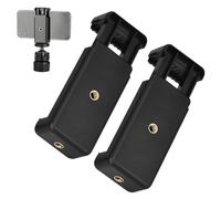 2 Pièces Monopied Universel Adaptateur pour Trépied Support pour Téléphone Intelligent pour Smartphone, (Monture à vis), Portable Extensible pour Monopode et Selfie Stick, Pince réglable, Noir